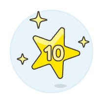 Star Rating Ten Illustration from UX Colors Set
