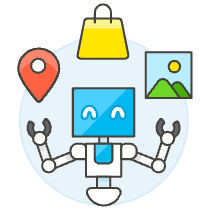 Multitasking Robot Illustration from UX Colors Set