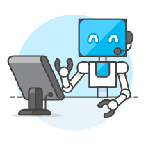 Operator Robot Illustration from UX Colors Set
