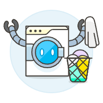 Laundry Robot Illustration from UX Colors Set