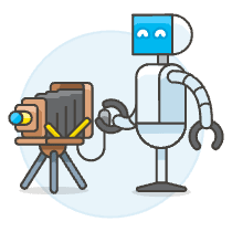 Photographer Robot Illustration from UX Colors Set