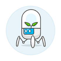 Tree Pot Robot Illustration from UX Colors Set