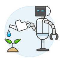 Watering Robot 2 Illustration from UX Colors Set