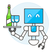 Waiter Robot 1 Illustration from UX Colors Set