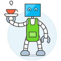 Waiter Robot 2 Illustration from UX Colors Set