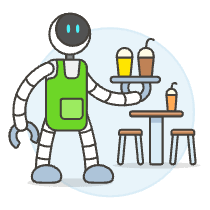 Waiter Robot 3 Illustration from UX Colors Set