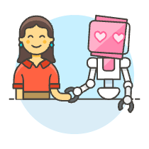 Dating Robot 3 Illustration from UX Colors Set
