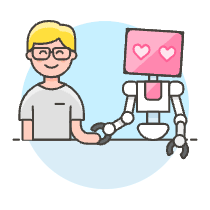 Dating Robot 4 Illustration from UX Colors Set