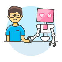 Dating Robot 6 Illustration from UX Colors Set