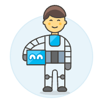 Robotic Human 3 Illustration from UX Colors Set