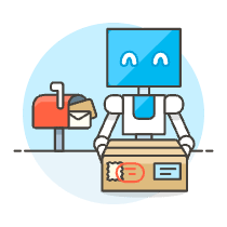 Logistic Robot Illustration from UX Colors Set