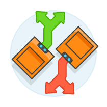 Mobile Robot Protocol Illustration from UX Colors Set
