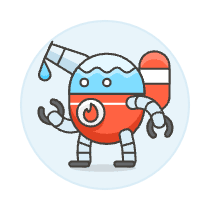 Fire Fighting Robot 3 Illustration from UX Colors Set