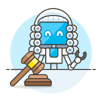 Judge Robot Illustration from UX Colors Set