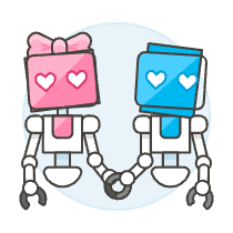 Robot Couple Illustration from UX Colors Set