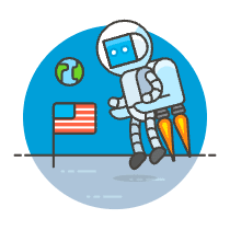 Astronaut Robot 1 Illustration from UX Colors Set