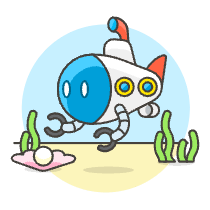Diver Robot Illustration from UX Colors Set