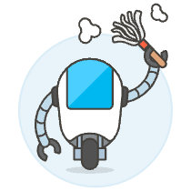 Cleaner Robot Illustration from UX Colors Set