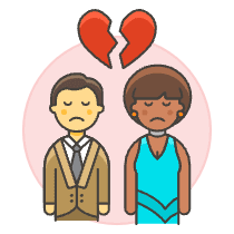 Couple Separation 1 1 Illustration from UX Colors Set