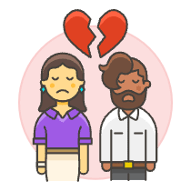 Couple Separation 1 4 Illustration from UX Colors Set