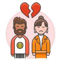 Couple Separation 1 6 Illustration from UX Colors Set