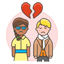 Couple Separation 1 8 Illustration from UX Colors Set