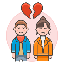 Couple Separation 1 9 Illustration from UX Colors Set