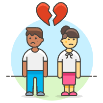 Couple Separation 2 2 Illustration from UX Colors Set