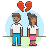Couple Separation 2 4 Illustration from UX Colors Set