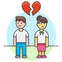 Couple Separation 2 5 Illustration from UX Colors Set