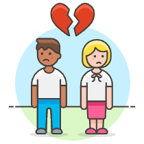 Couple Separation 2 8 Illustration from UX Colors Set