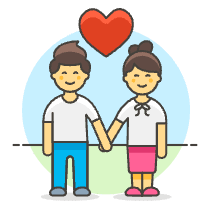 Couple Holding Hand 1 Illustration from UX Colors Set