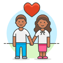 Couple Holding Hand 4 Illustration from UX Colors Set