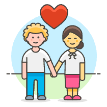 Couple Holding Hand 5 Illustration from UX Colors Set
