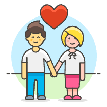 Couple Holding Hand 7 Illustration from UX Colors Set