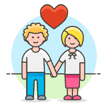 Couple Holding Hand 9 Illustration from UX Colors Set