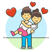 Couple Lifting 1 Illustration from UX Colors Set
