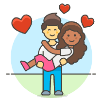 Couple Lifting 3 Illustration from UX Colors Set