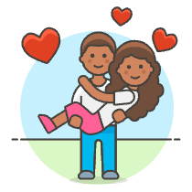 Couple Lifting 4 Illustration from UX Colors Set