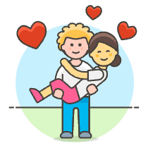 Couple Lifting 5 Illustration from UX Colors Set