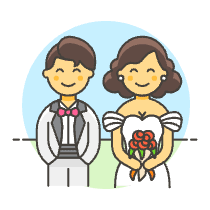 Wedding Couple 1 Illustration from UX Colors Set