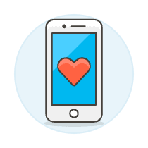 Dating Application 2 Illustration from UX Colors Set