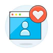 Dating Website Window Illustration from UX Colors Set