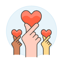 Miniheart Hands Illustration from UX Colors Set