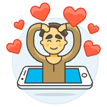 Online Dating 1 2 Illustration from UX Colors Set