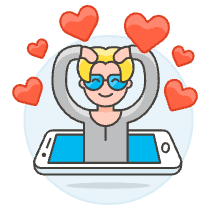 Online Dating 1 3 Illustration from UX Colors Set