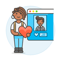 Online Dating Like 2 5 Illustration from UX Colors Set