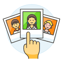 Online Dating Pick 2 Illustration from UX Colors Set