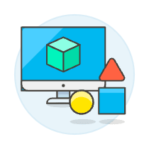 3 D Modelling Illustration from UX Colors Set
