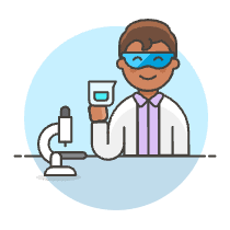 Scientist 1 6 Illustration from UX Colors Set